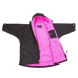 Dryrobe Advance Longsleeve Kids - Black/Pink