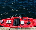 Bixpy Hobie Twist-N-Stow Rudder Adaptor with J-2 Motor on a Hobie Kayak