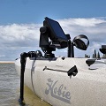 Railblaza Low Profile Fish Finder Mount for Garmin on a fishing kayak track system