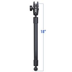 RAM 18in Extension Pole with 1in Ball Ends and Double Socket Arm