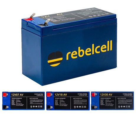 Rebelcell 12V Lithium-Ion Battery 7A, 18A & 30A