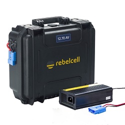 Rebelcell 12V Lithium Battery Outdoor Box 70A UK