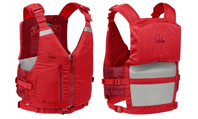 Palm Meander Highback PFD Buoyancy Aid in Flame Red