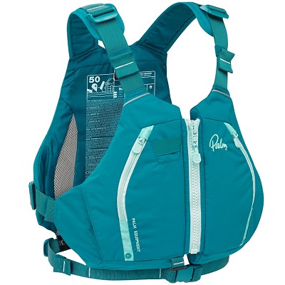 Palm Peyto Womans Buoyancy Aid in Teal - a great PFD for touring, sea kayaking, kayak fishing, SUPing and more!