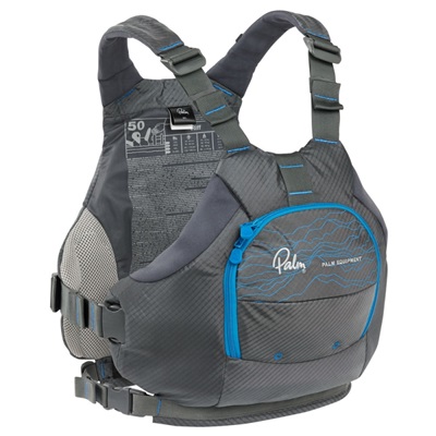 Palm Riff White Water Kayaking PFD in Jet Grey