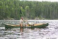 Nova Craft Pal 16 canoe paddling on a lake
