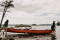 Old Town Penobscot 174 canoe at a lake