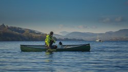 Enigma Canoes RTI 13 Paddling on a Lake