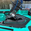 Bixpy K-1 Angler Pro Outboard Kit on a Pedal Kayak