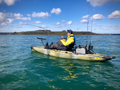 Liam Fishing off the Hobie Outback in the River Fal