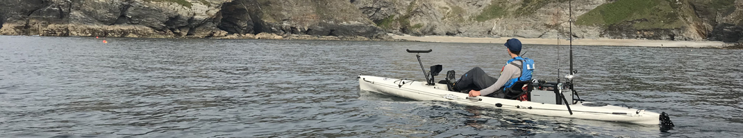 Staff Member Liam Paddling Hobie Revolution 16 Kayak In Cornwall