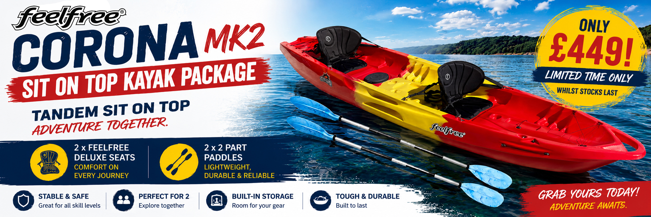 Tandem Sit On Kayak - Feelfree Corona Deal