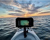 BerleyPro Visor for Lowrance Elite FS 7 on a kayak at sunset