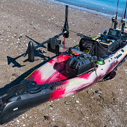 Railblaza Kayak Motor Mount - Shown mounted on a Viking Profish Reload