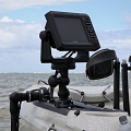 Railblaza Fish Finder Mount for Garmin fitted to a kayak