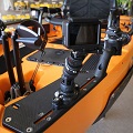 Railblaza TracLoader StarPort in use on a Hobie Kayak