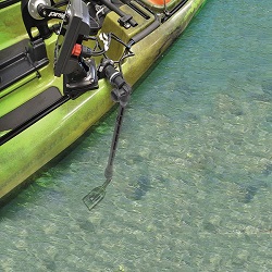 Railblaza Kayak Transducer Arm XL - shown fitted to a kayak.