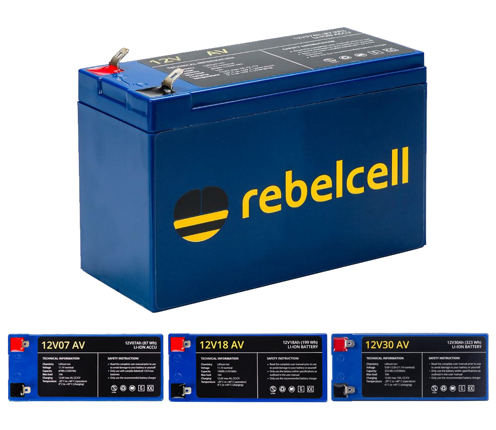 Rebelcell 12V LithiumIon Battery Lightweight Batteries