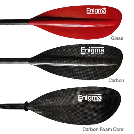 Enigma Code Lightweight Carbon Paddles with Glass or Carbon Blades