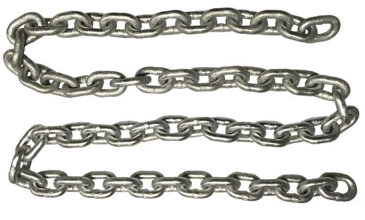 1 Meter length of 6mm Short Link Galvanised Chain