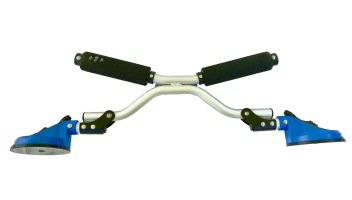 Beluga Kayak Roller load assist using suction cups to secure to the vehicle roof