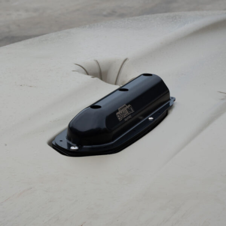 BerleyPro UNI transducer mount fitted to a Hobie Passport