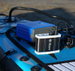 Bixpy 12V USB Outdoor Power Bank running a SUP inflation pump