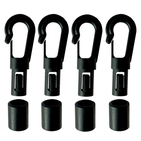 Bungee Cord Hook End Clips - for 5mm and 6mm cords
