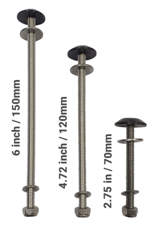 Canoe Outfitting Bolts - Stainless Hardware