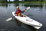Delta Kayaks 12 AR with large cockpit so you can take a pet along
