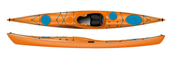 Design Kayaks Awesome Sea Kayak in Orange