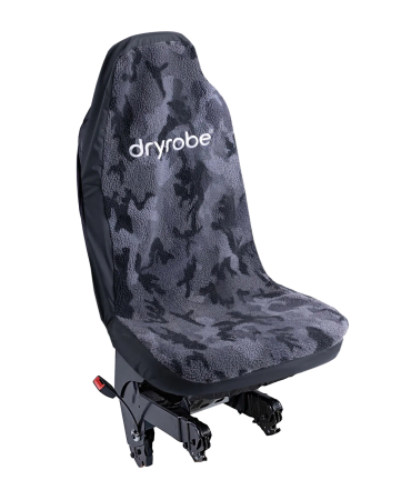 Dryrobe Single Car Seat Cover in Black Camouflage