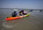 Paddling the FeelFree Corona Tandem Sit On Top Kayak