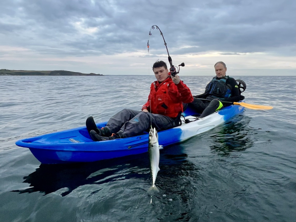 Fishing on the Feelfree Gemini Sport tandem kayak
