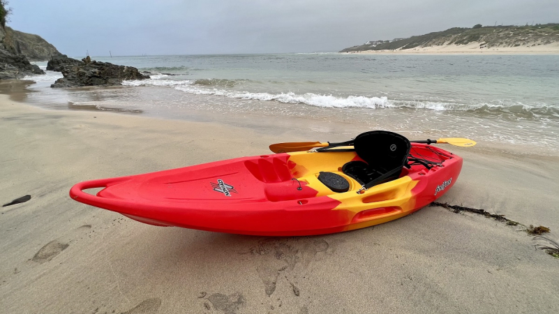 Feelfree Nomad Sport Kayak on a beach in Cornwall