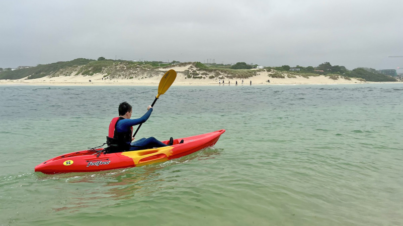 Feelfree Nomad Sport Kayak at Hayle Beach in Cornwall
