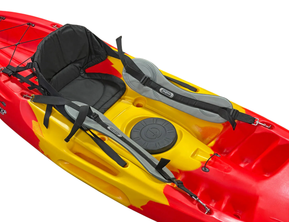 Feelfree Thigh Straps fitted to a sit on top kayak