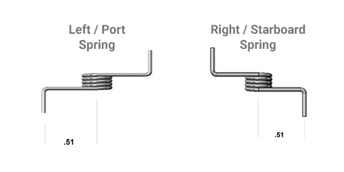 Hobie Drive Latch Springs for Passport, Lynx, iTrek & Eclipse