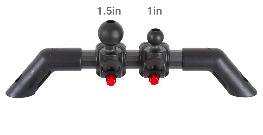 1 inch H-Rail Ram Mount shown fitted to H-Rail