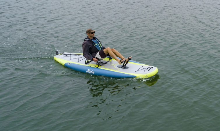 Hobie Mirage iTrek 11 Inflatable Kayak on a lake