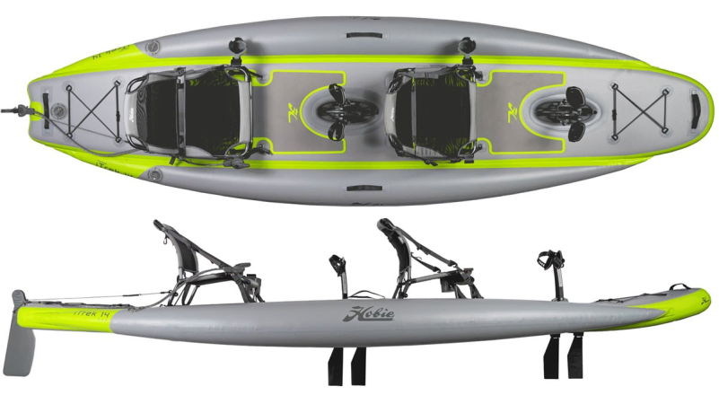 Hobie Mirage iTrek 14 Duo with Mirage Drive GT with Kick Up Fins