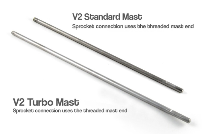 Hobie V2 Threaded Masts - Standard (81163) and Turbo (81198101)