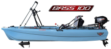 Jonny Boats Bass 100 rigged with outboard motor