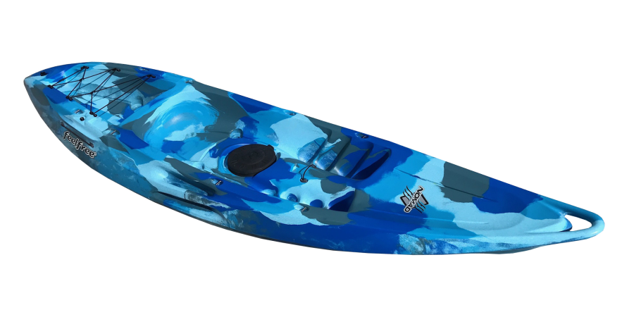 Feelfree Nomad Sport with Wheel Sit On Top Kayak in Ocean Camo Colour