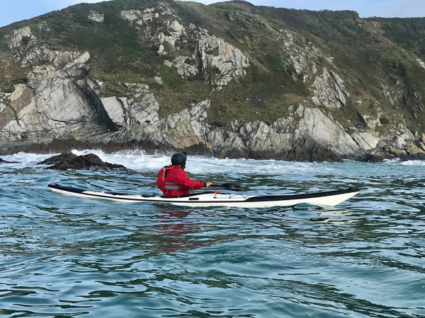 Paddling Coastal Swell in the Norse Idun off the Cornish Coast