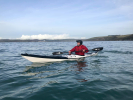 Paddling off Gribben Head Cornwall in the Norse Idun