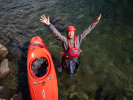 Palm Cascade Dry Suit being used for white water kayaking