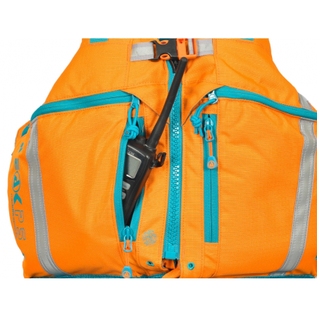 Peak Explorer Zip Buoyancy Aid - Red/Lime - Back View