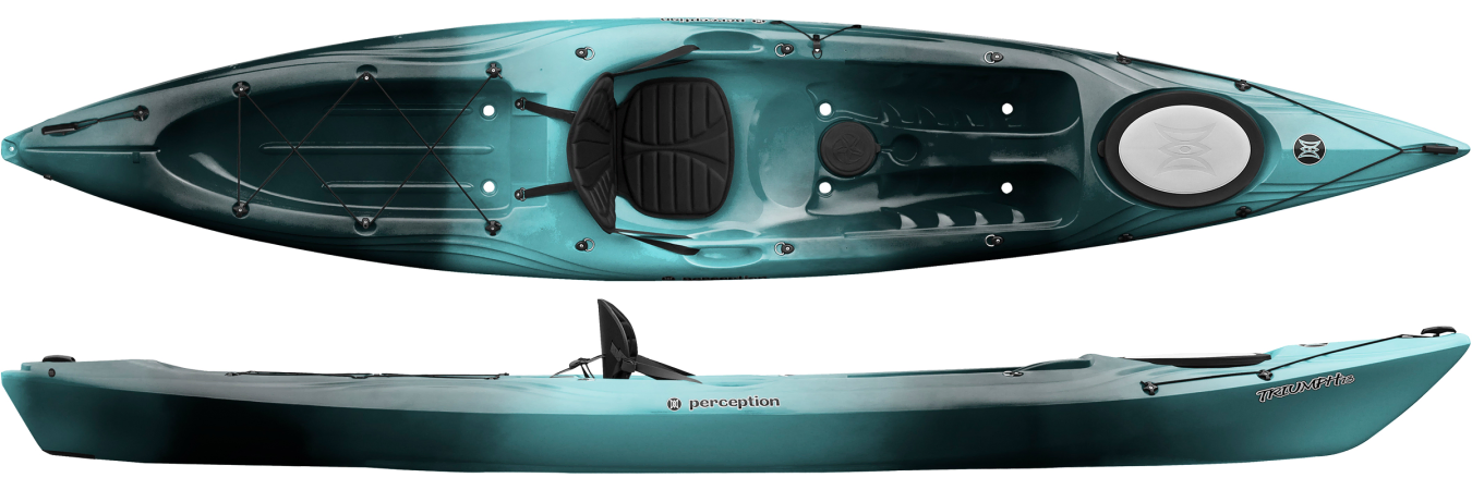 grey teal perception 13foot  sit on top kayak