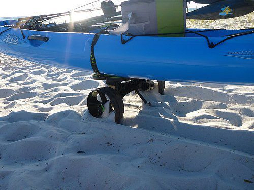 C-Tug Kayak Trolley at the beach